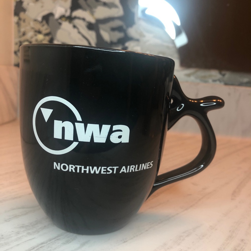 Black Vintage Northwest Airlines Mug